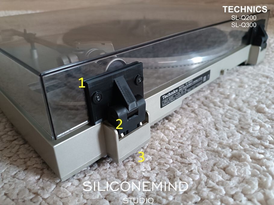 Hinges (x2) for Technics SL-Q200, SL-Q300, [+?]…
