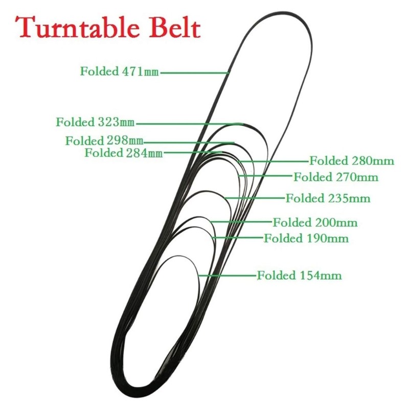11Pcs Recorder Rubber Belts Square Cassette Recorder Replacement Recorder