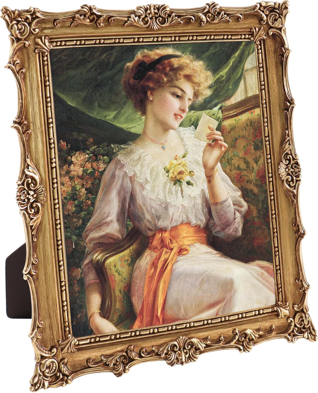 8×10 Vintage Photo Frames, Gold Hand-Crafted Resin Frame 8x10inch,