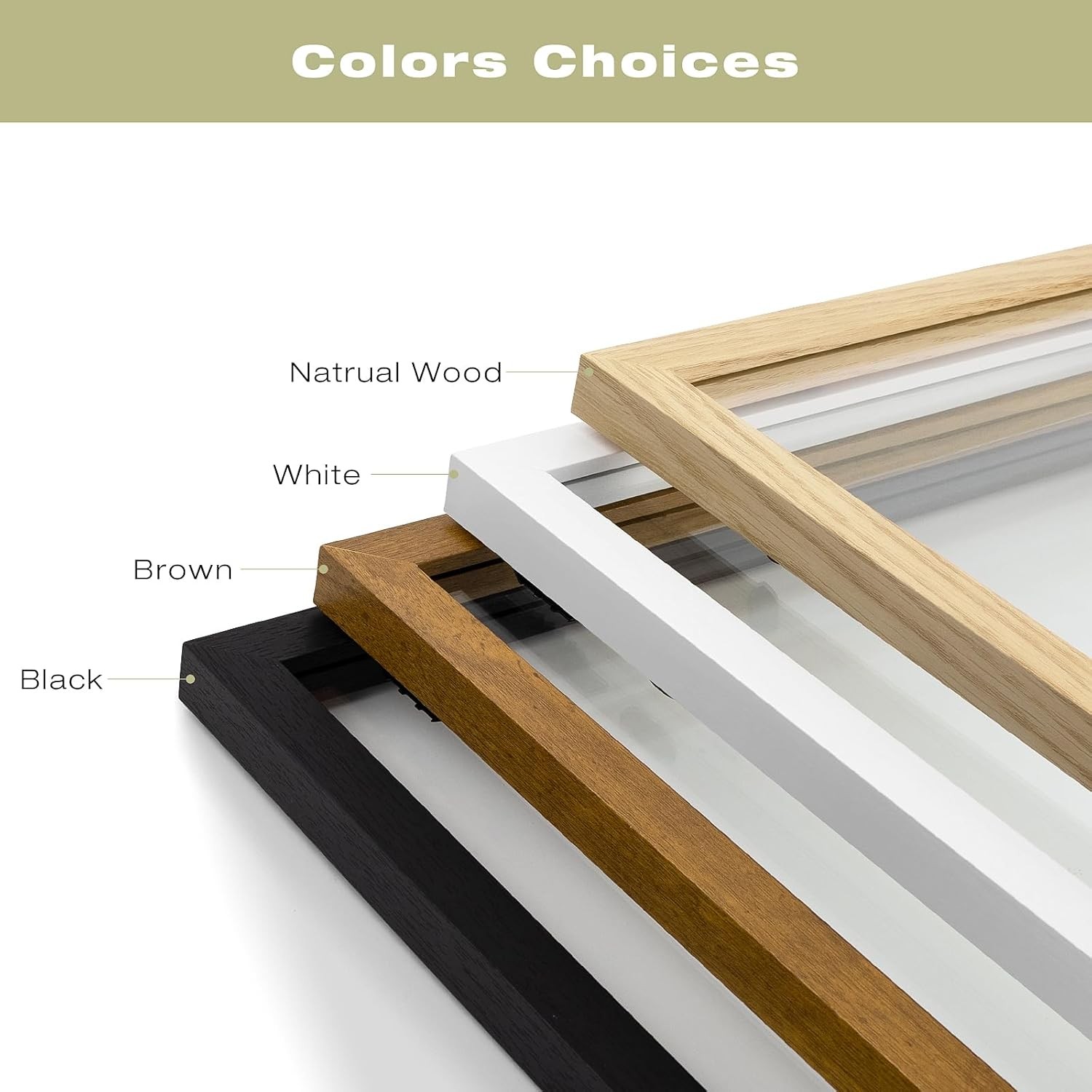 16×20 Floating Picture Frame – White Solid Wood Pressed Flower 16×20,