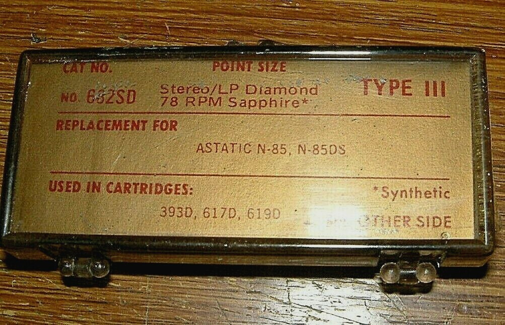 Diamond Phonograph NEEDLE 5062DS for ASTATIC N85sd 359 393 607 617 629D EV2131DS
