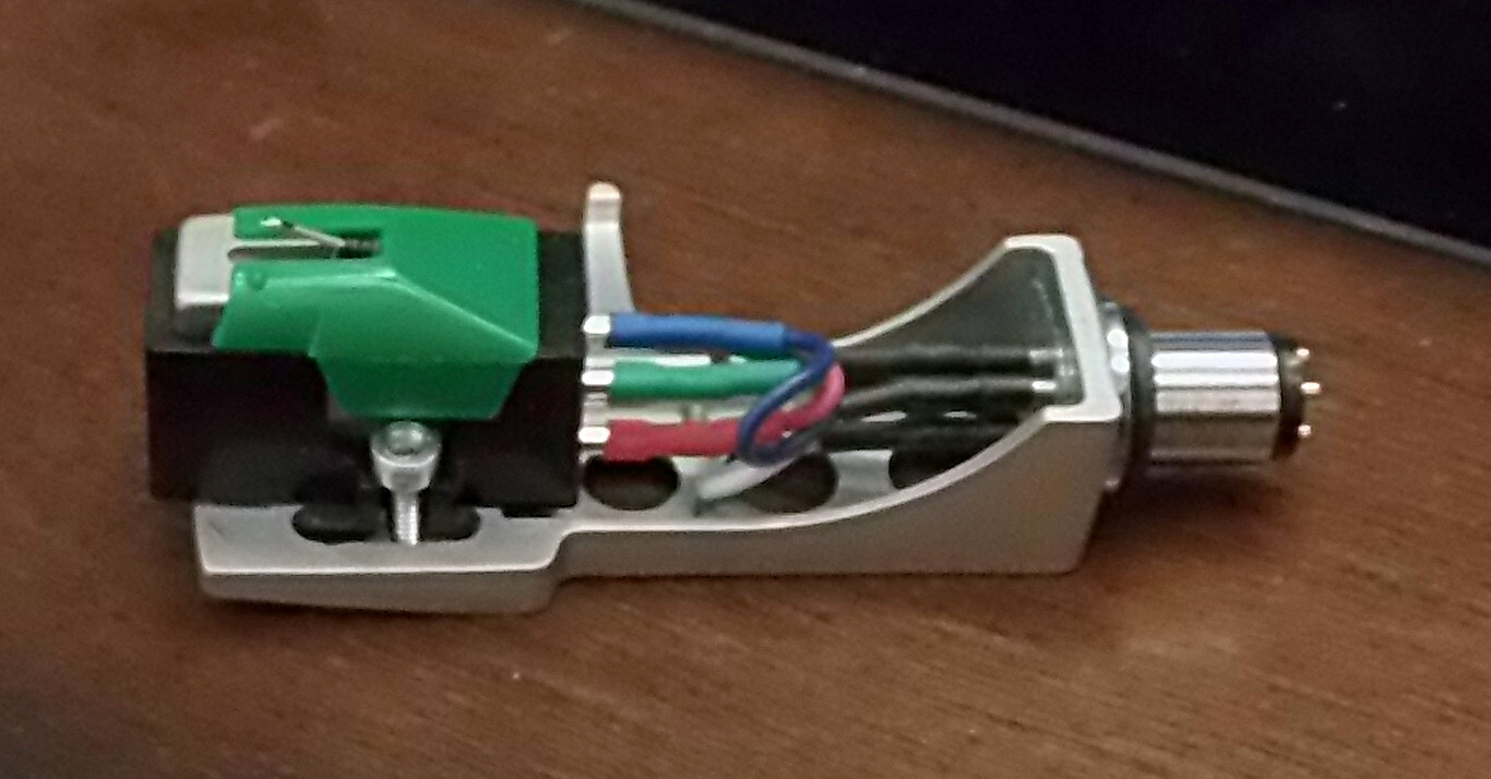 Nice! Silver Turntable Headshell with Audio Technica AT11E Cartridge & Stylus