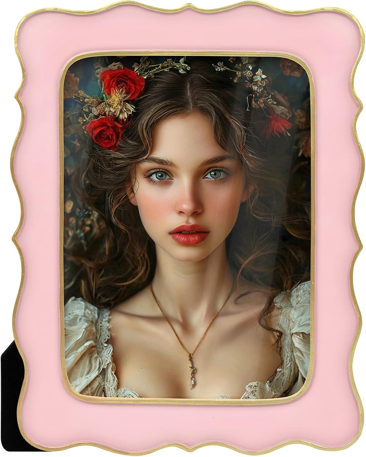 4×6 Vintage Picture Frame, Ornate Antique Photo Frames with 4X6, Pink