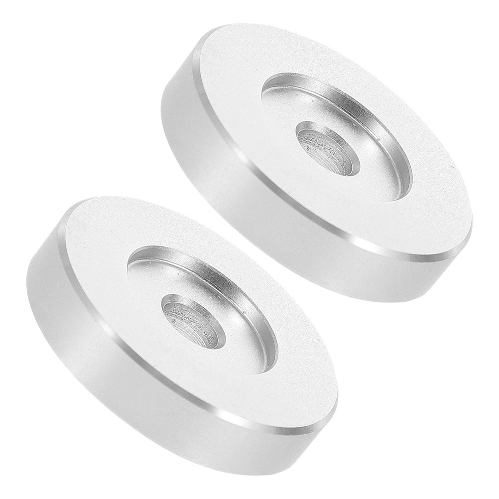 2 Pcs 45 Record Inserts Disc Adapter Adapters Aluminum Turntable