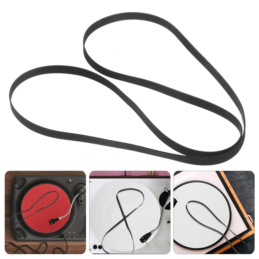 Durable Rubber Turntable Belt for Gramophone Use Black High Quality 40cm