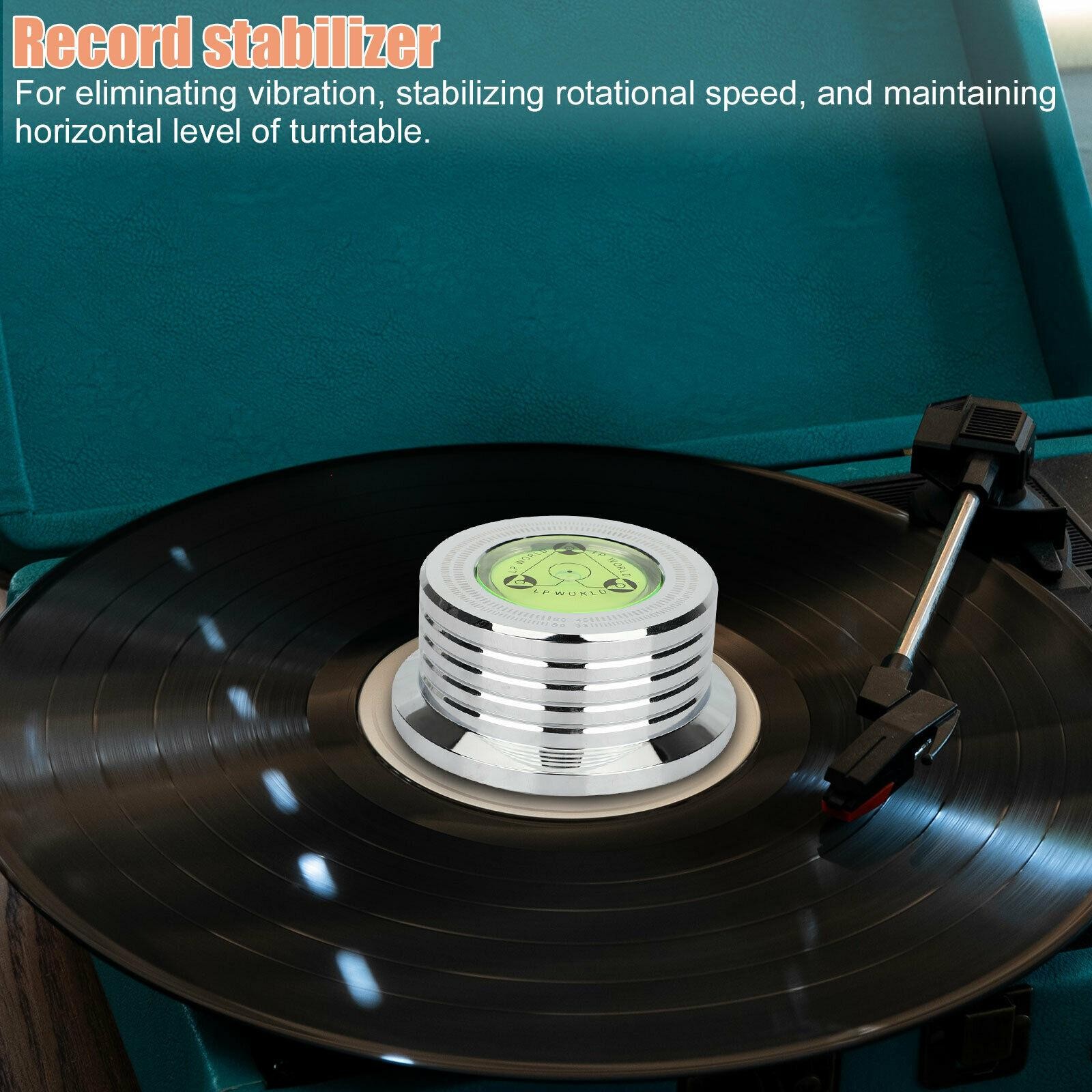 50Hz-33/45 RPM LP Record Player Aluminum Alloy Turntable Disc Stabilizer Tool,