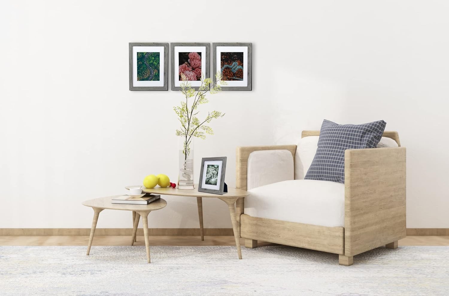 Scholartree Grey 8×10 Picture Frame set of 2,Display inches 2P,