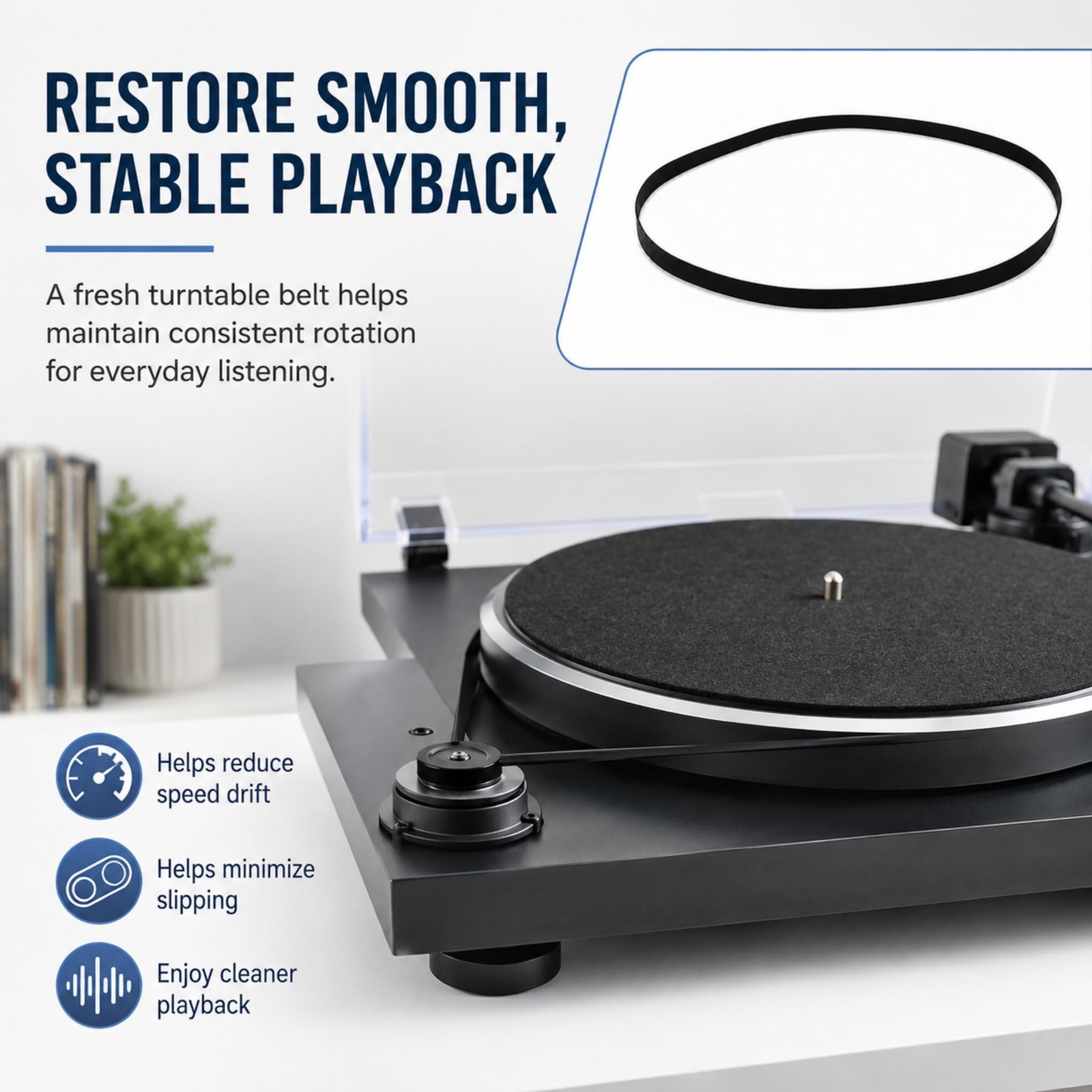 Turntable Belt Rubber 33/45 RPM for AIWA AP PX Series | 1-Pack Premium Belt, …