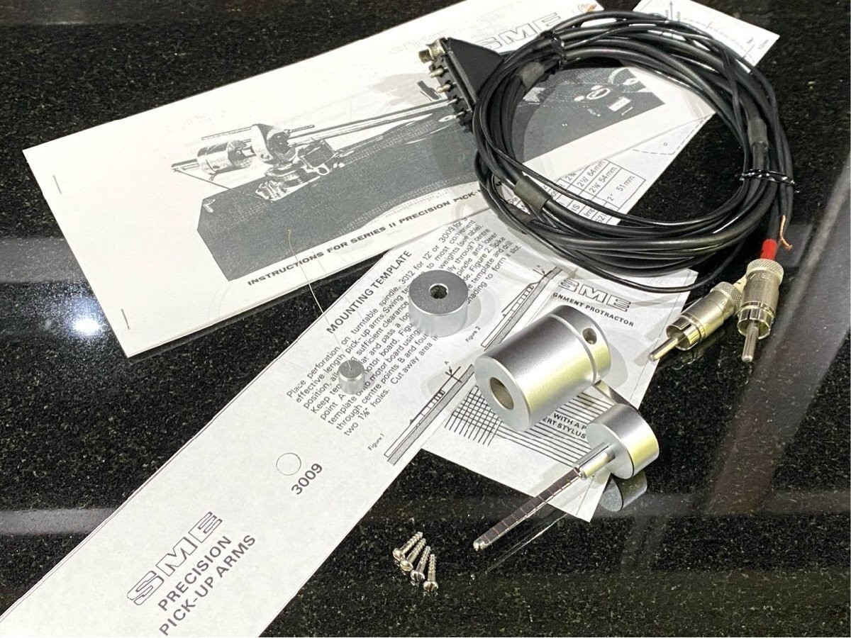 SME 3012 S2 Long Tonearm w/ Weights PHONO Cable Tested Works Japan GS03 2.0