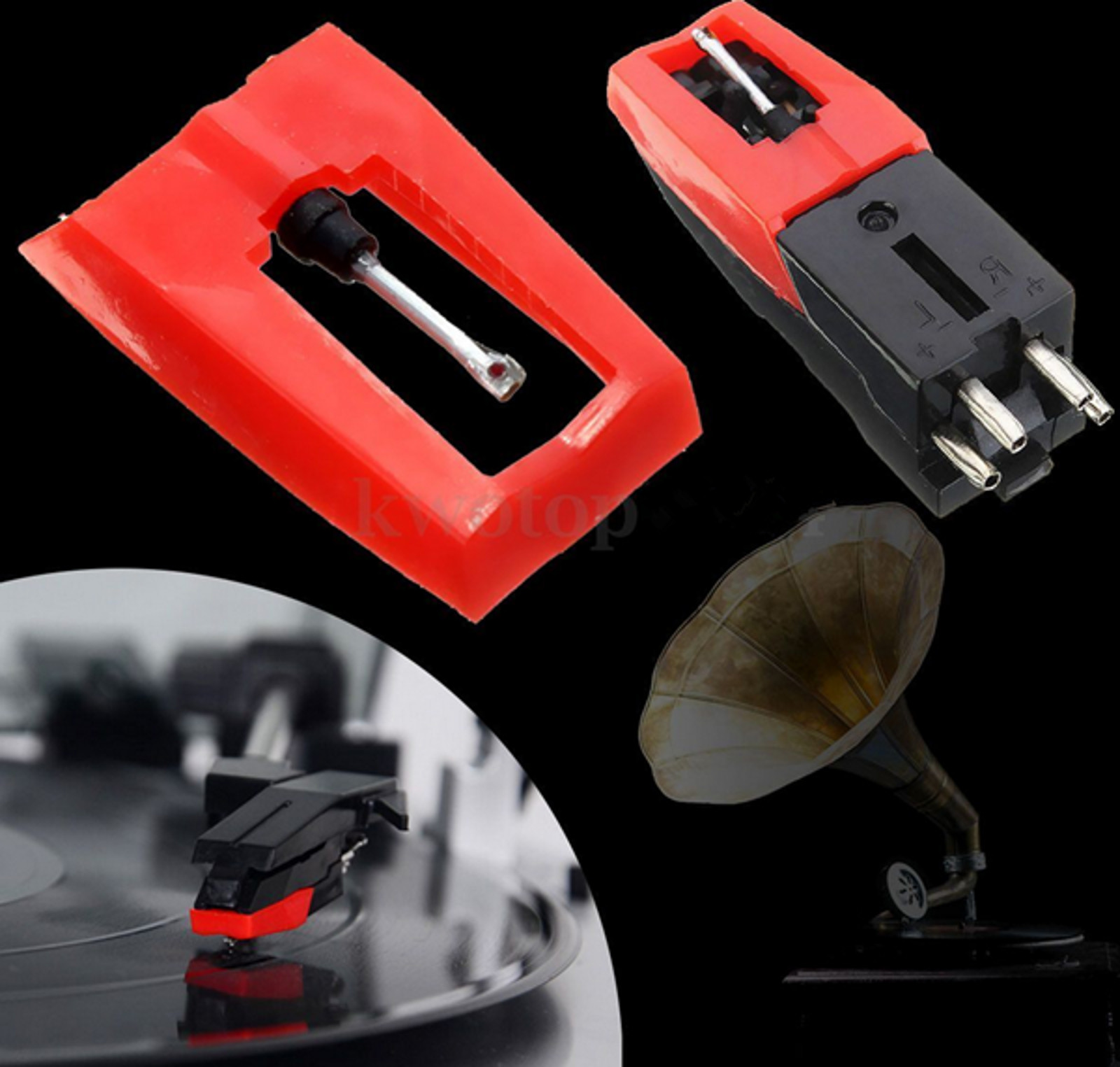 Turntable Diamond Stylus Needle for LP Record Player Phono Ceramic Cartridge 1pc