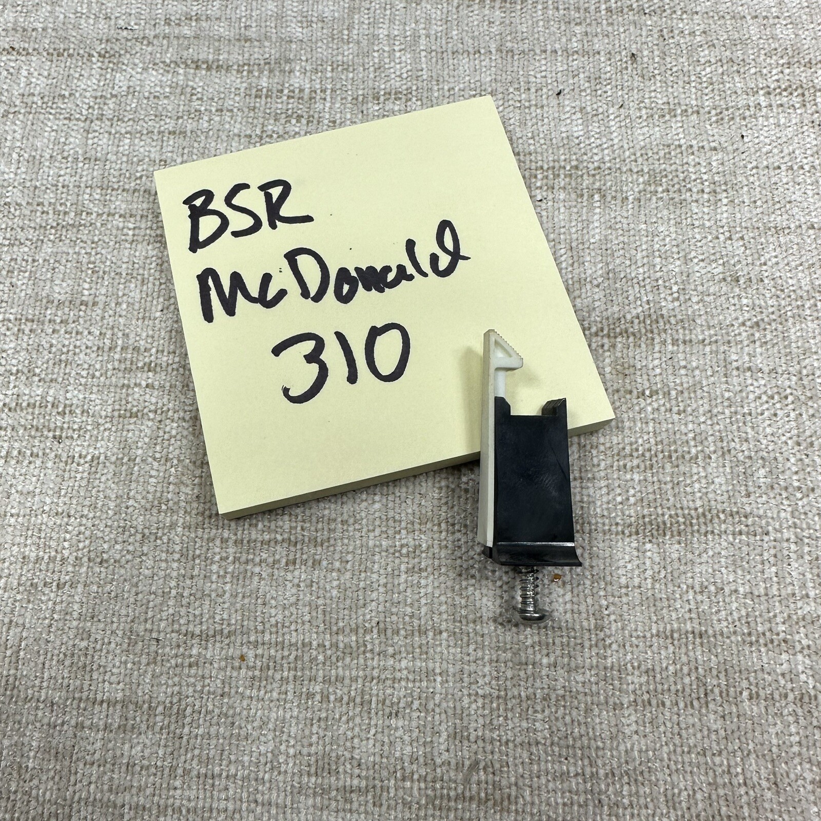 BSR Mcdonald 310 Turntable Parts OEM – Tonearm Return Rest Lock