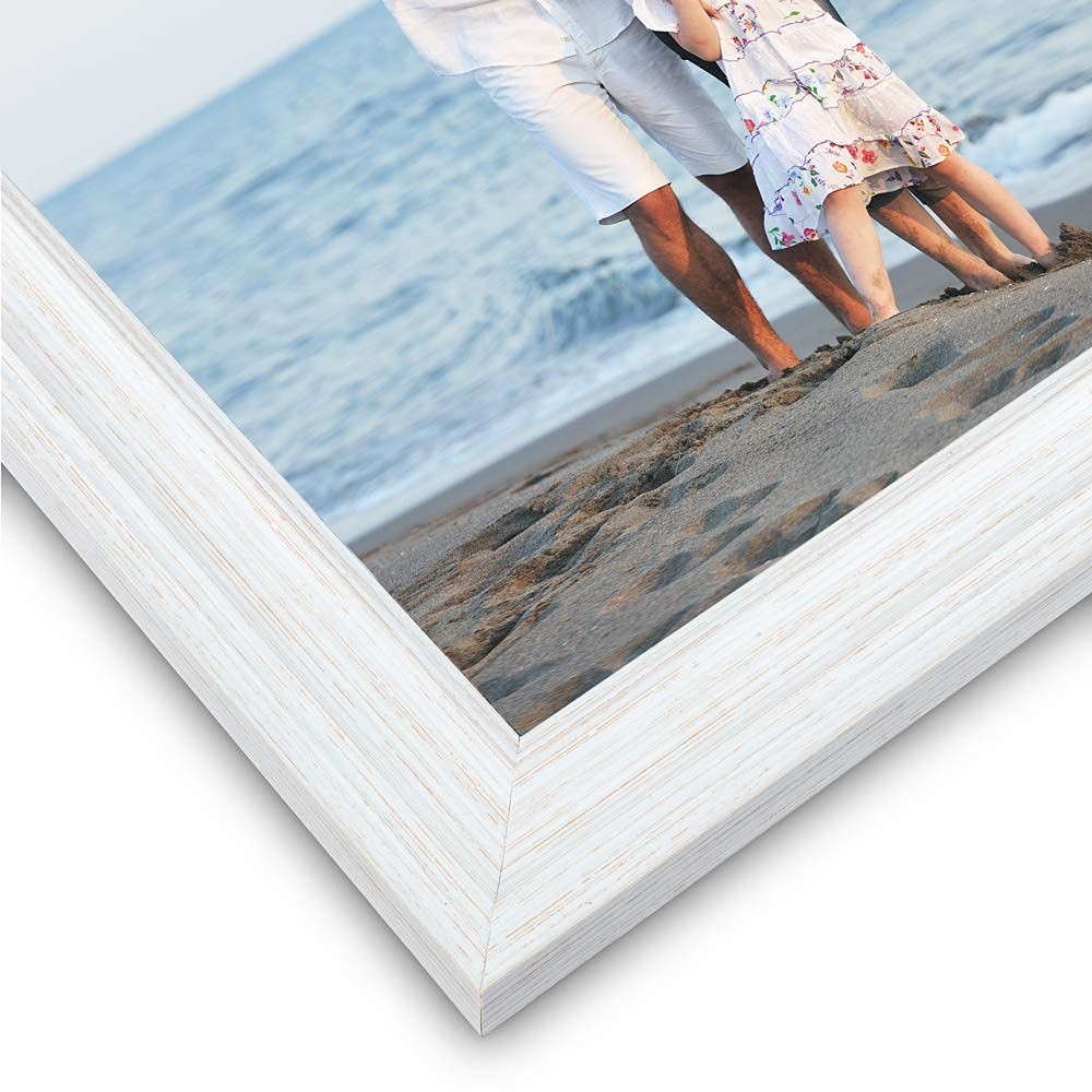 LaVie Home 5×7 Picture Frames (3 Pack, Distressed White 5×7,