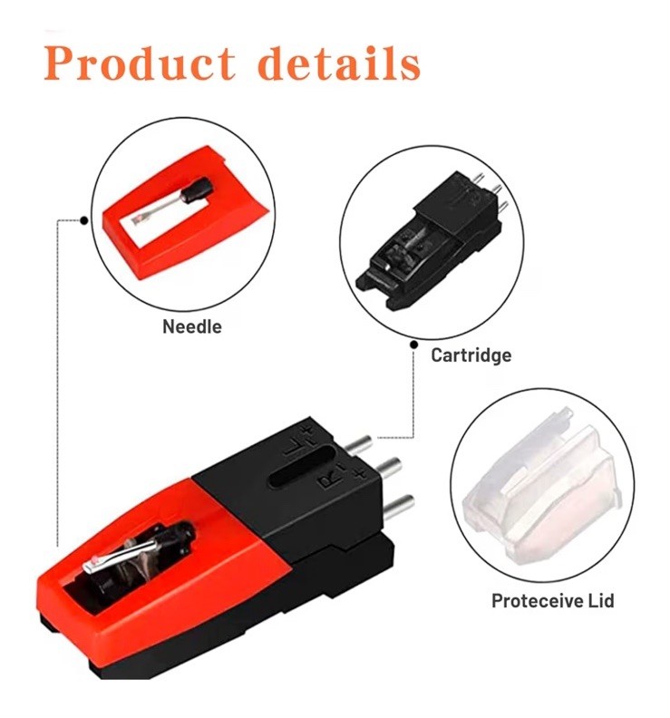 Banpa 5 Piece Record Player Needle With One Cartridge 