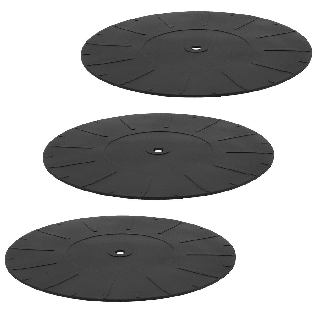 3 Pcs Turntable Mats Record Player Protective Pad Slip Anti-static Silicone