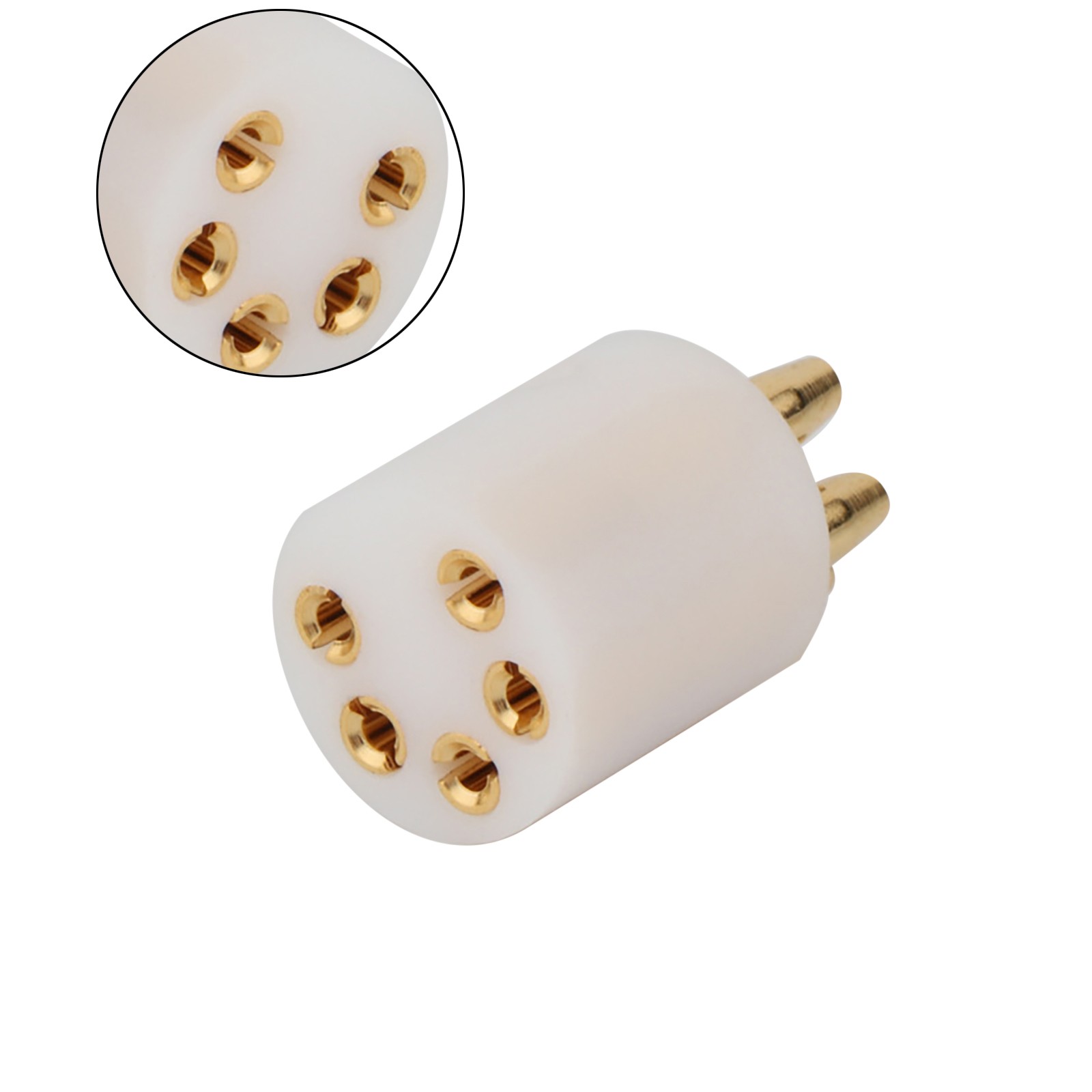 1Pack 5-Pin HiFi Audio DIN Male Female Plug Tonearm Connector PTFE Insulation