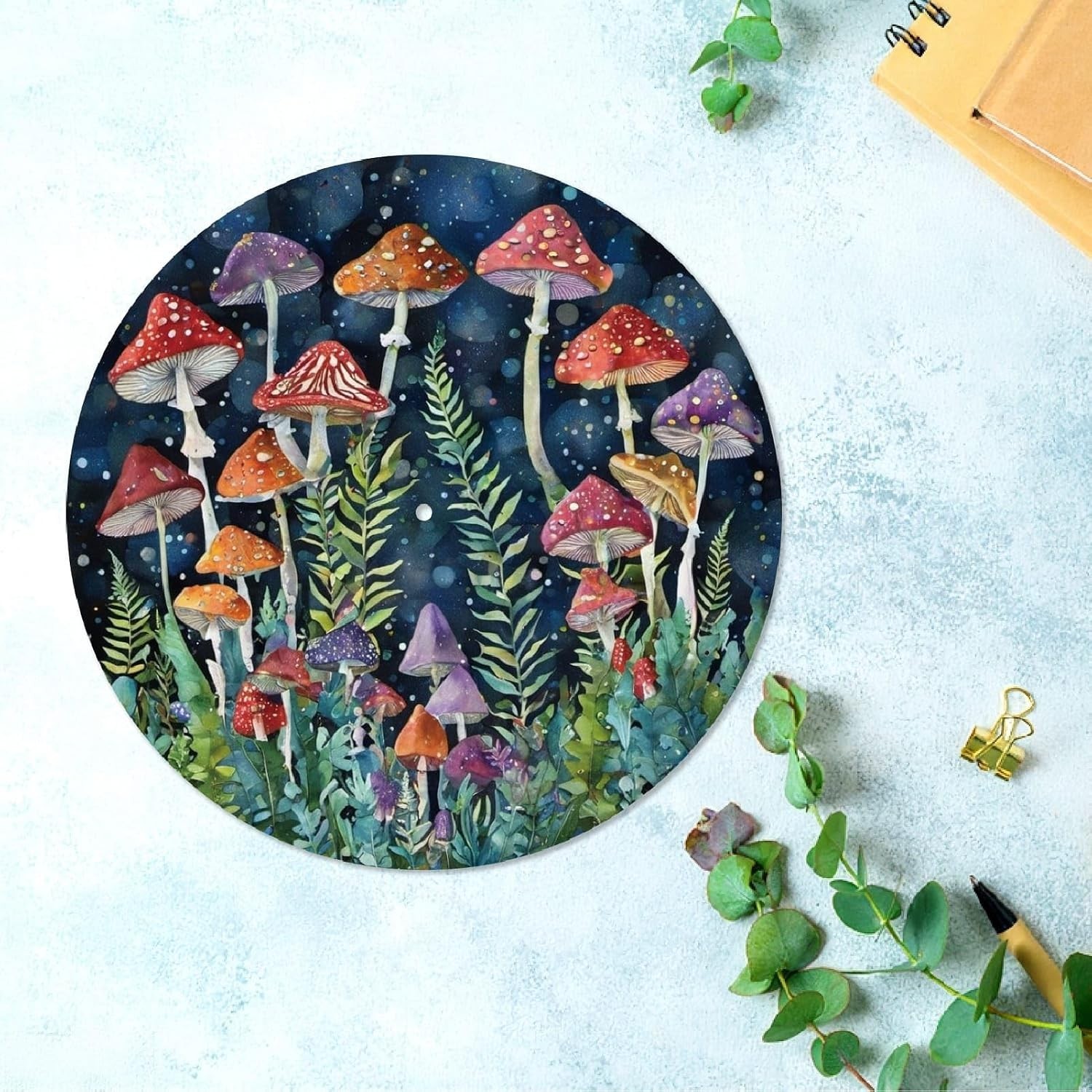 Anti-Static Turntable Mat – 12-Inch Mushroom Slipmat for Music Lovers