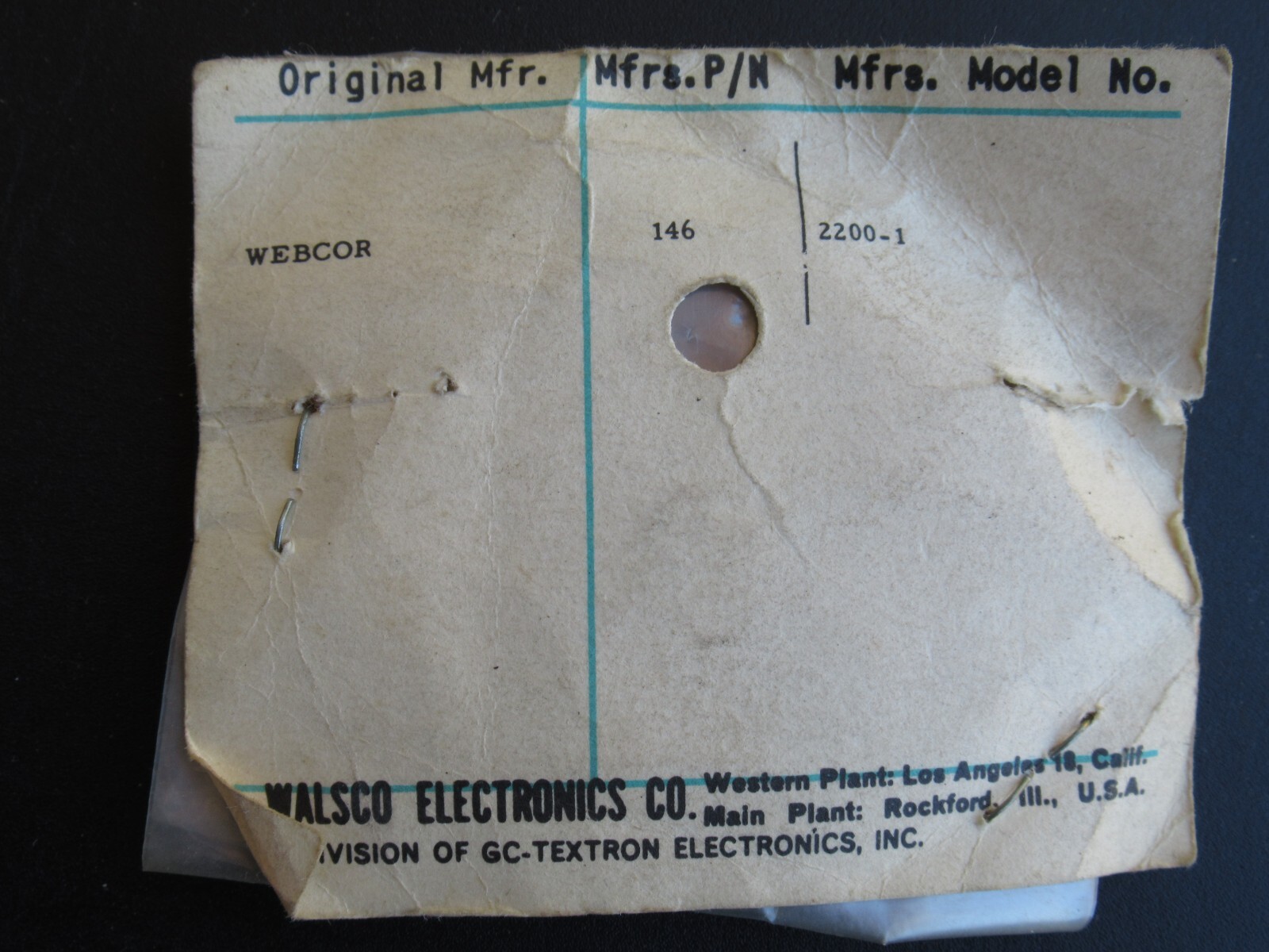 Walsco Electronics 1499-13 Idler Wheel (O FB)