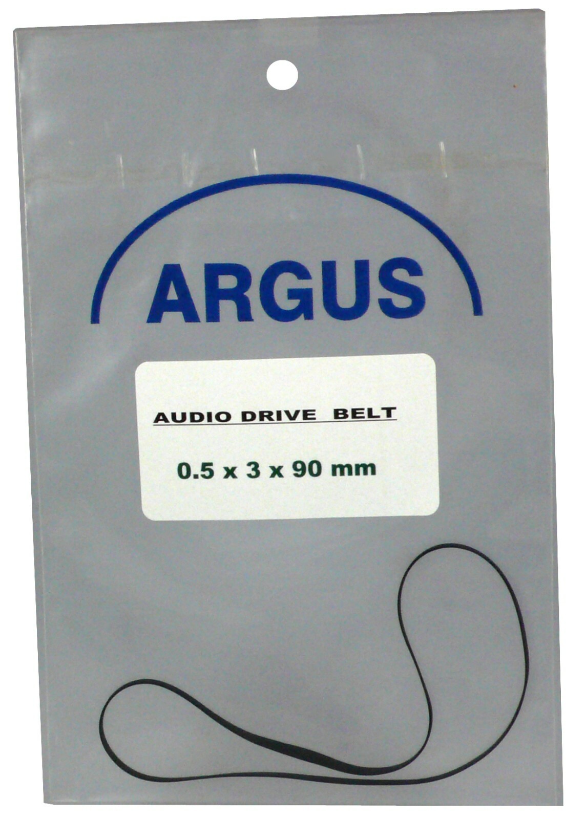 AUDIO / CD BELT : Diameter A = 90 mm x Thickness B = 0.5 mm x Width C = 3 mm