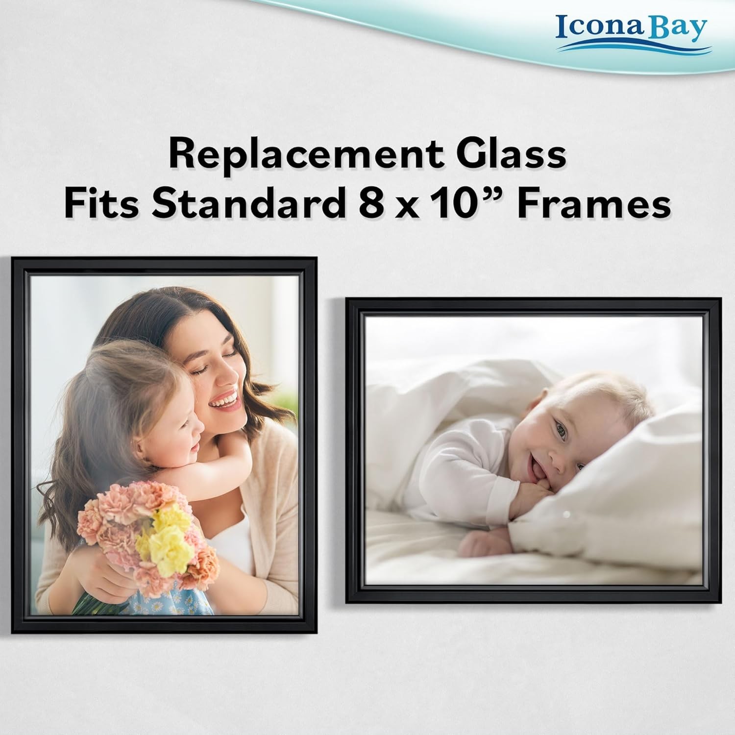 Icona Bay 8×10 Heat-Strengthened Glass Replacement for Picture 8×10, Clear