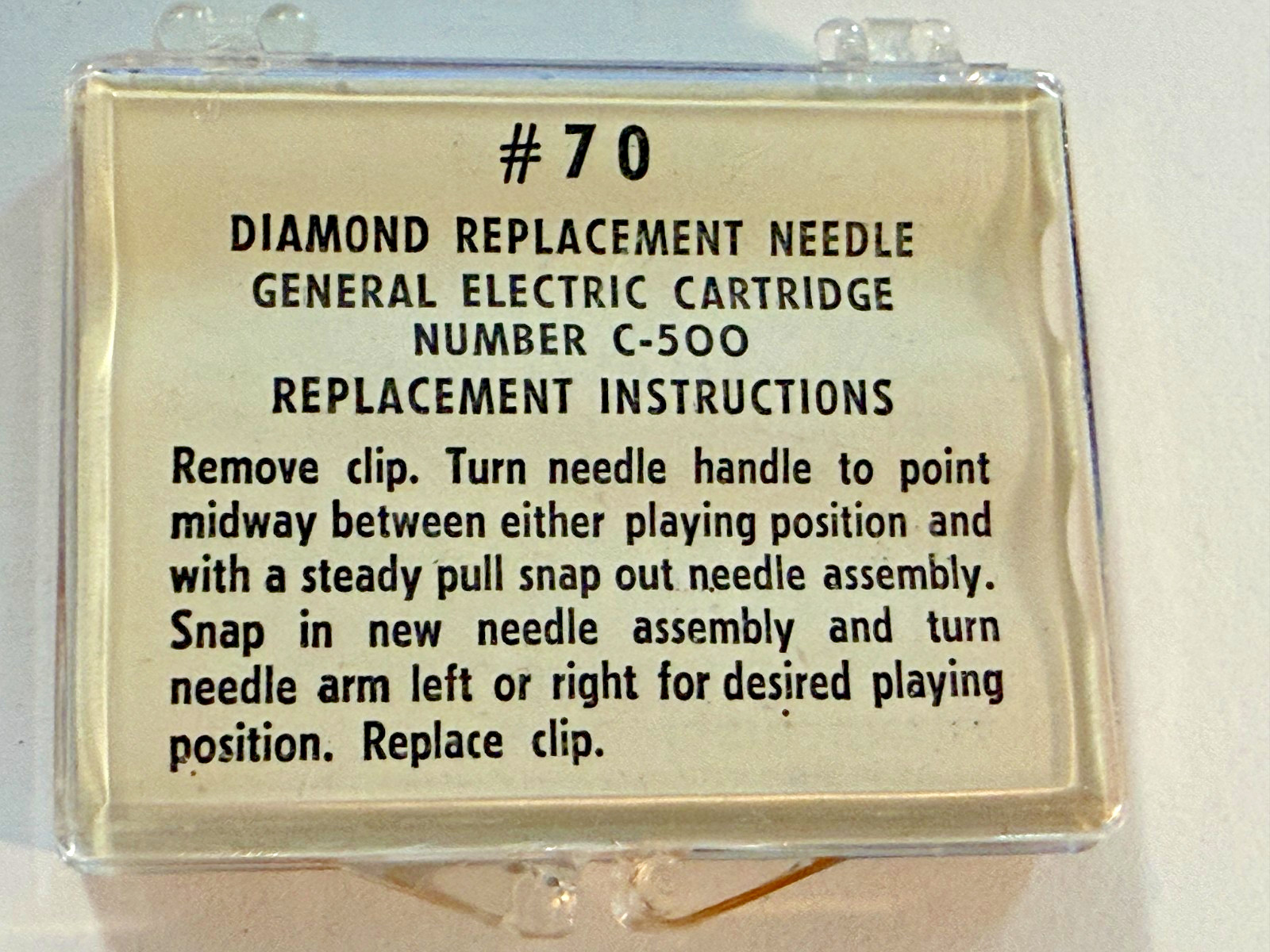 Transcriber Diamond Stylus #70 Replacement Needle General Electric #C-500