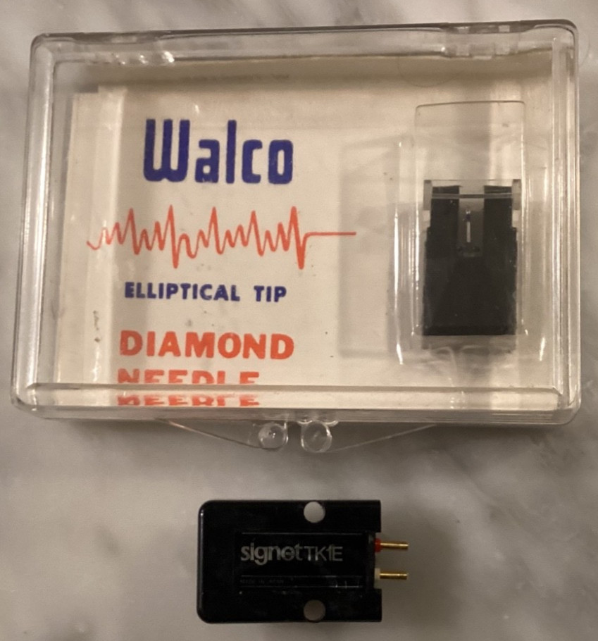 AUDIO TECHNICA SIGNET TK1E CARTRIDGE AND NEW AFTER MARKET ATN15 STYLUS IN CASE :