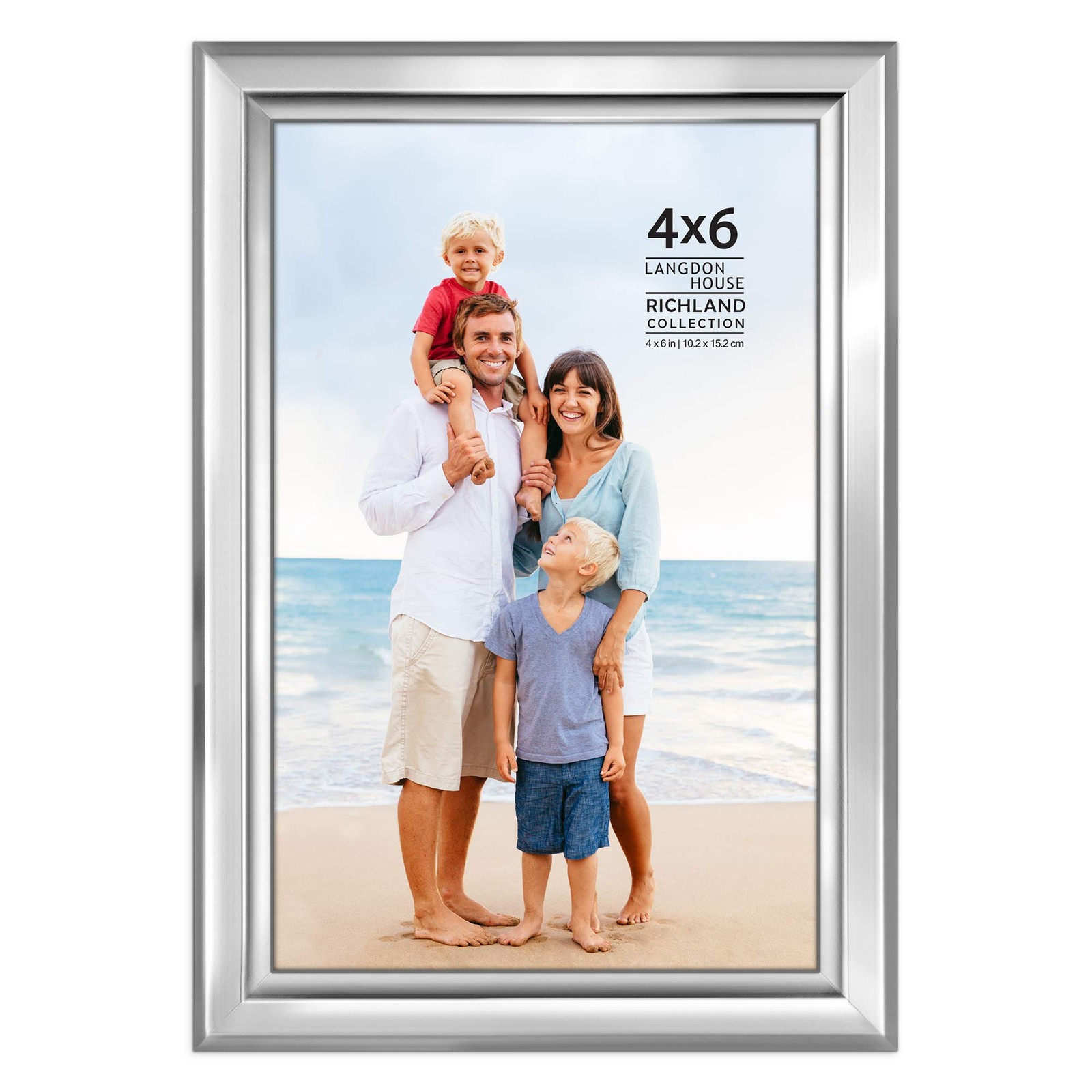 Langdon House 4×6 Silver Picture Frame – Distinguished w/o Mat,