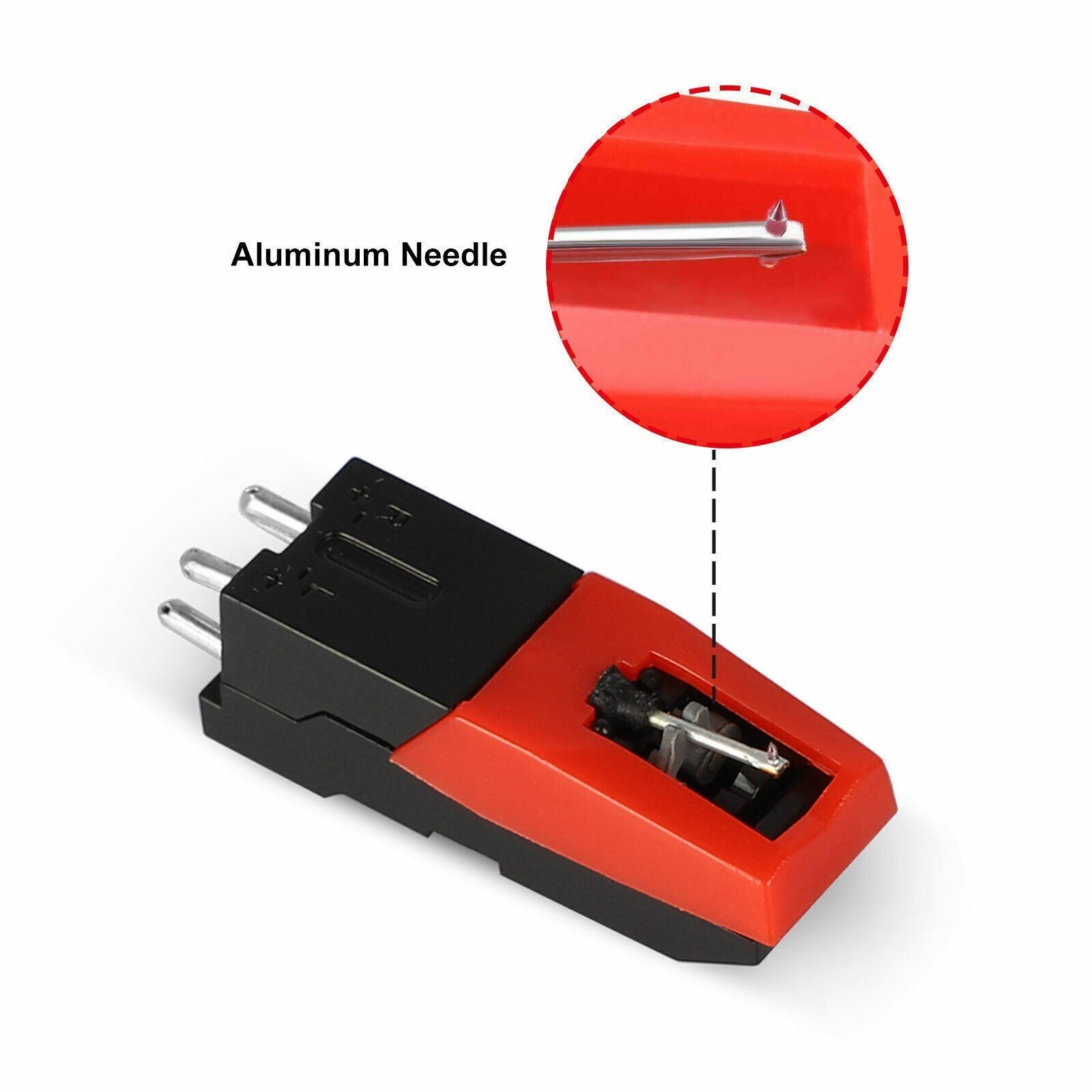 3 Pcs Vinyl Turntable Cartridge with Needle Stylus for Vintage LP Record Player