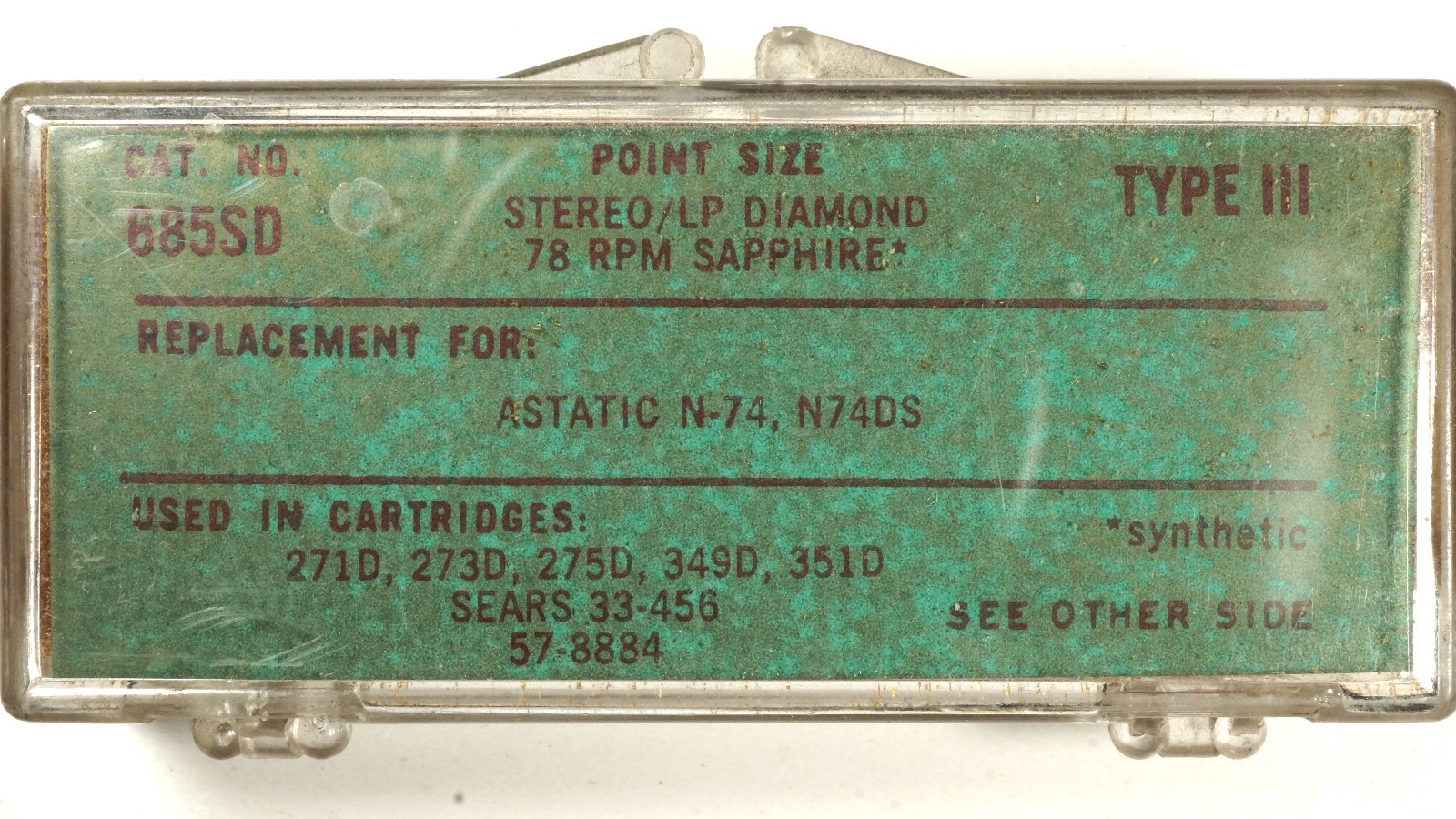 NOS Recoton 685SD Diamond Needle for Astatic N74 271 273 275 349 45 & 33⅓ 78rpm