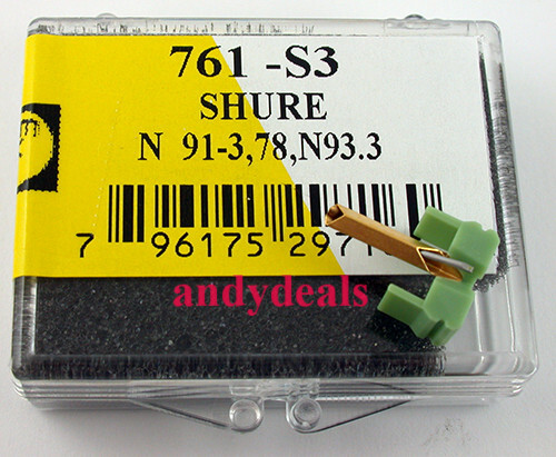 78 RPM TURNTABLE NEEDLE FOR SHURE HI TRACK N91 N92 N93 M91E M92E M93E 761-S3