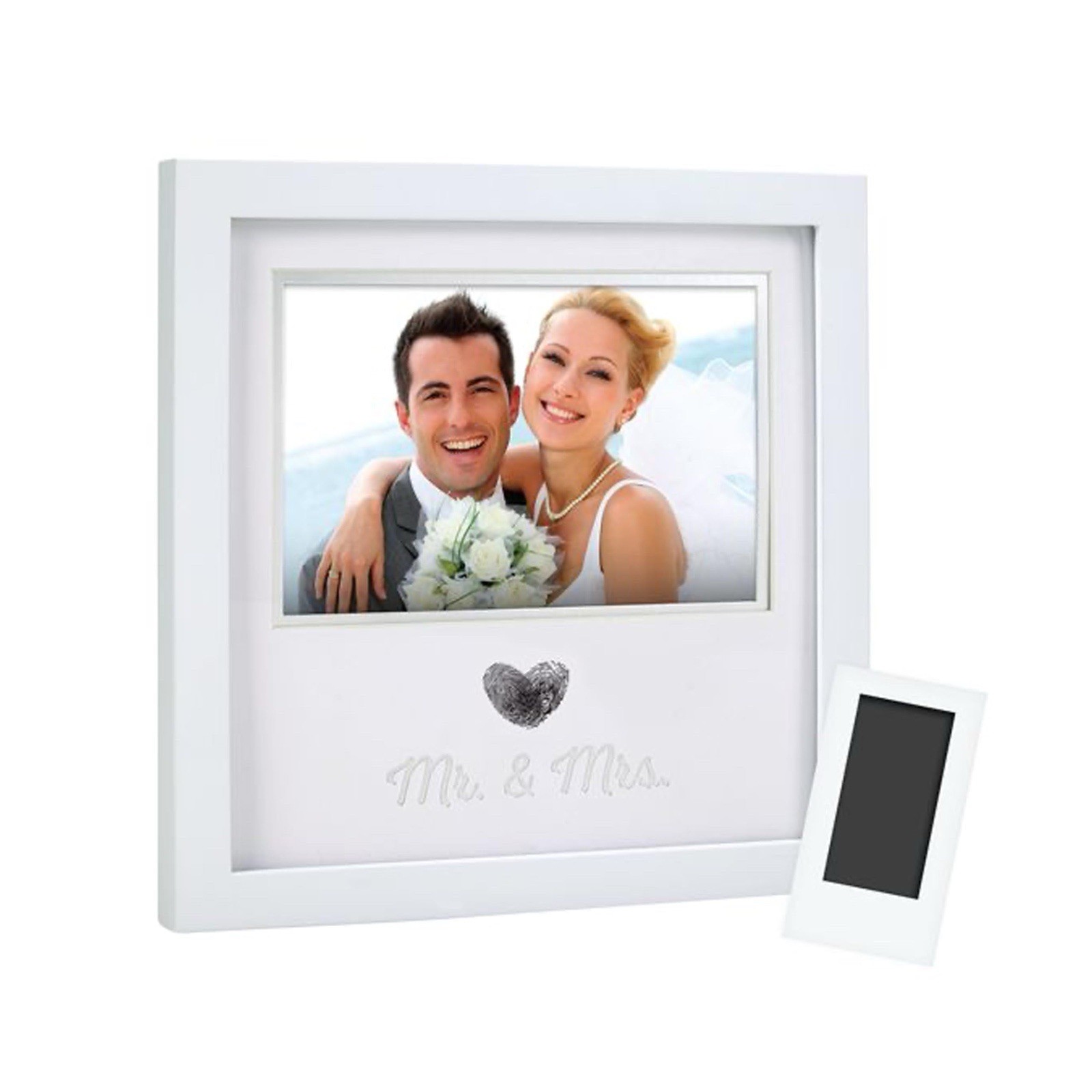 Pearhead Heart Thumbprint 8x8x0.63 Inch (Pack of 1), Frame
