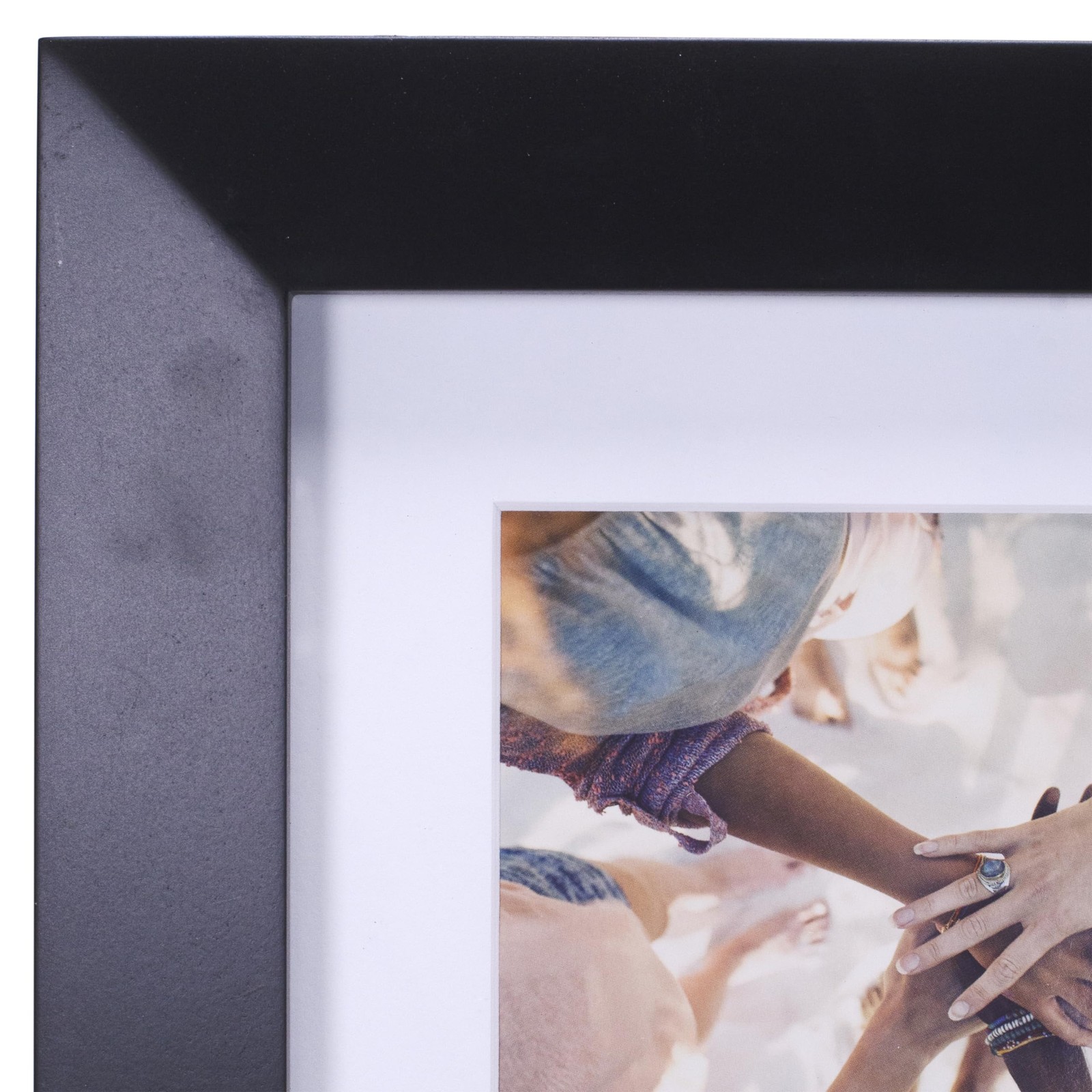 Malden International Designs Berkeley Matted Black Wood 3-Opening,