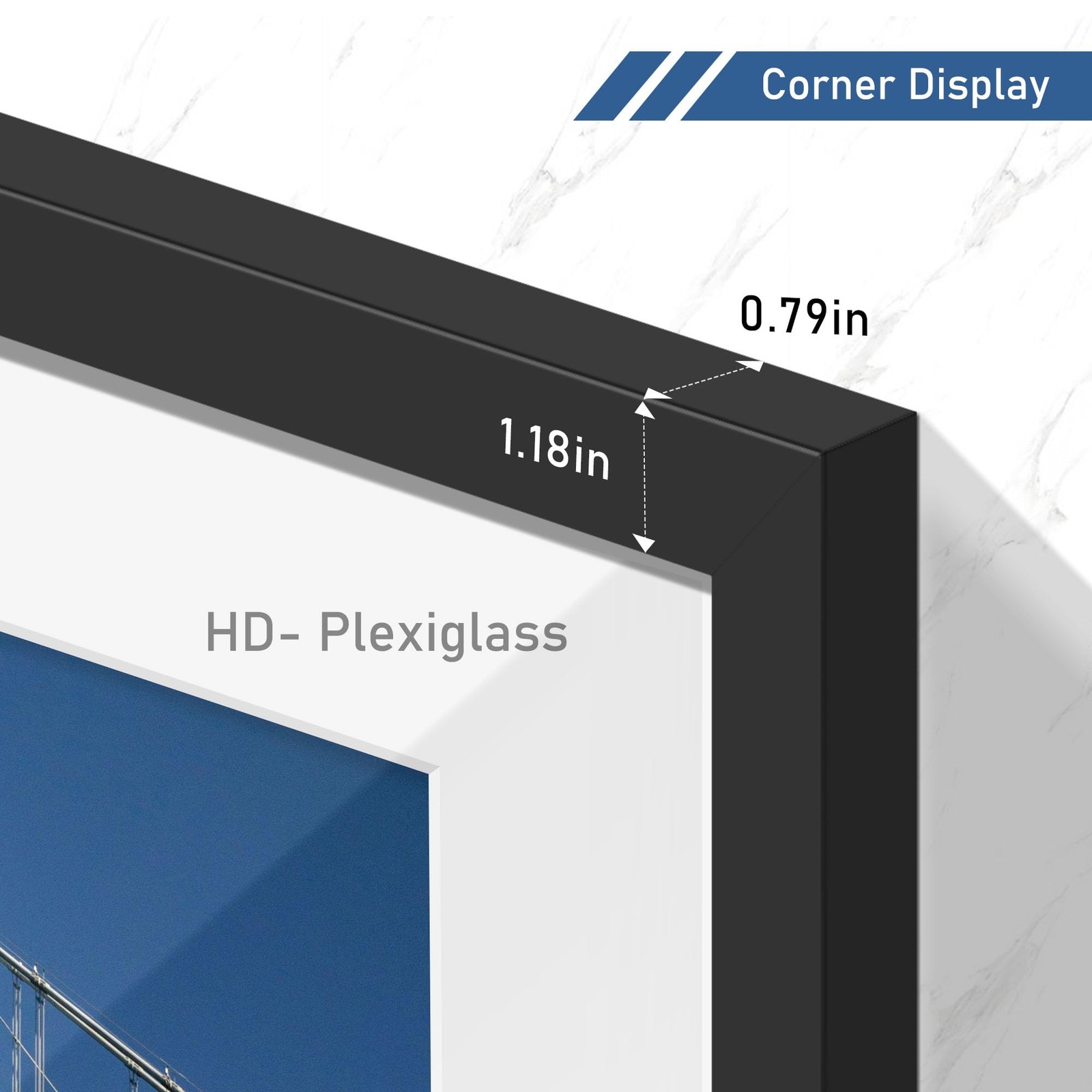 Wiscet 24×36 Poster Frame Set of 4, Display Picture 20×30 with 24×36, Black