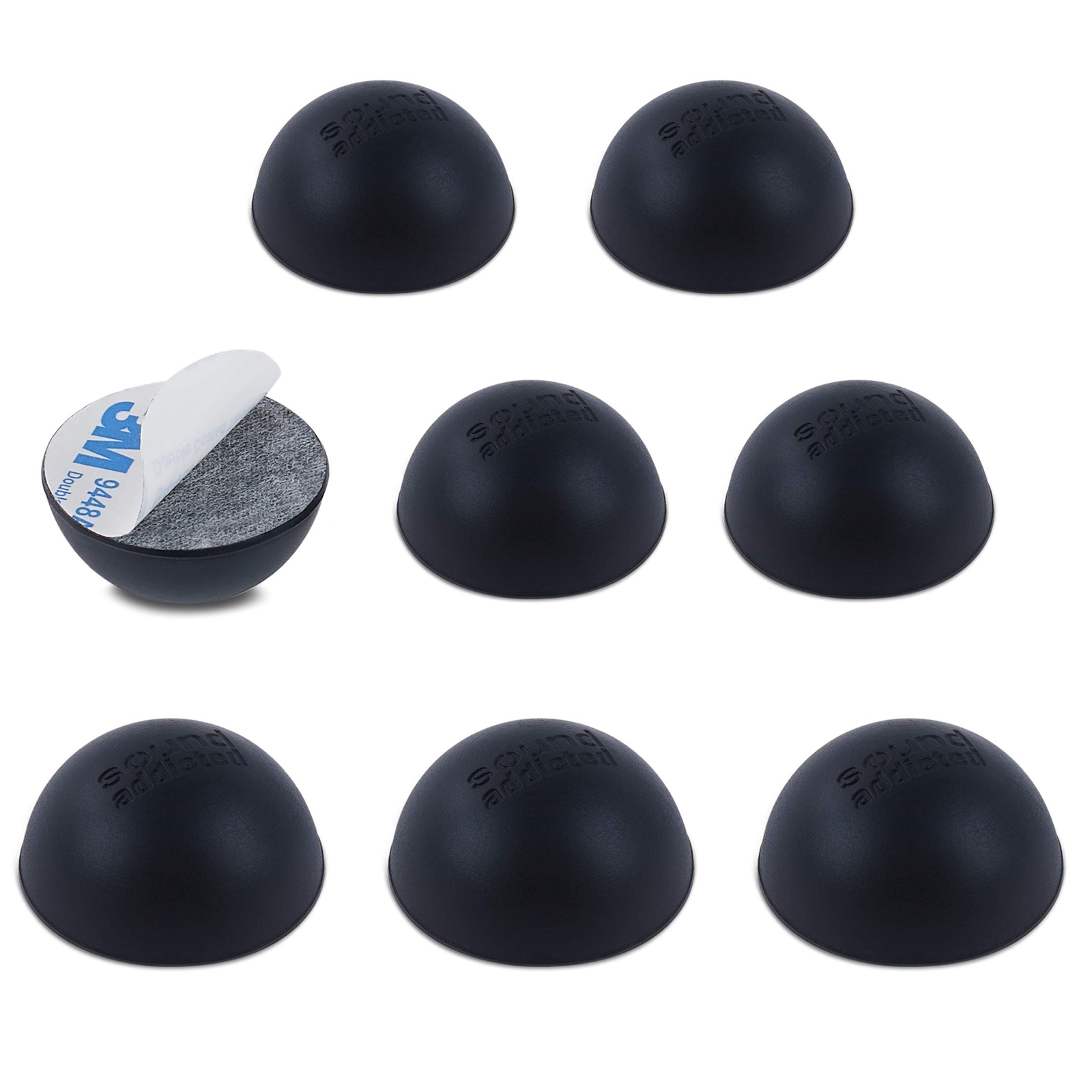 8 Pack 1.25 Inch Silicone Hemisphere Bumpers Isolation Feet Rubber Speaker Pads