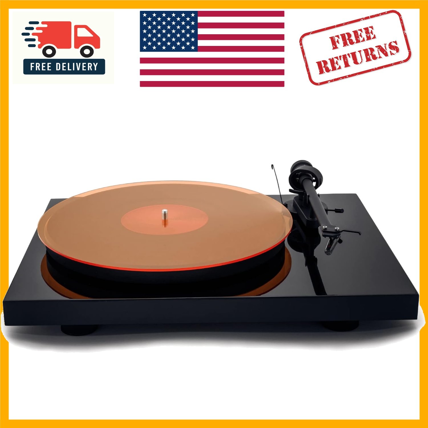 Acrylic Turntable Mat 11.75” – Anti-Static Slipmat for Optimal Sound Quality