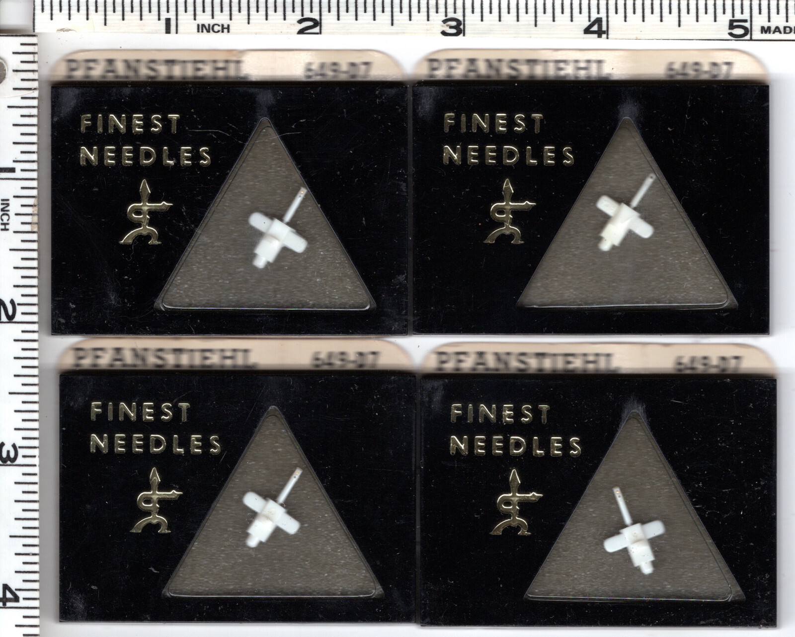LOT of 4 Pfanstiehl Phonograph Replacement Needle 649-D7 N570-7D • 935D • 2914D