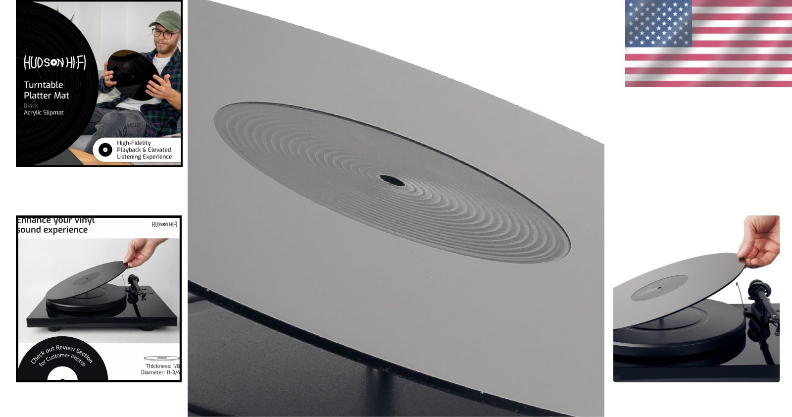 Acrylic Turntable Mat 11.75 inch for Vinyl Record Player Anti-Static CNC Mach…