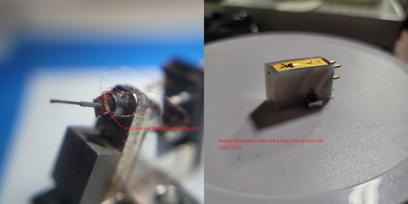 Moving Coil Phono Cartridge Coil Repair Service