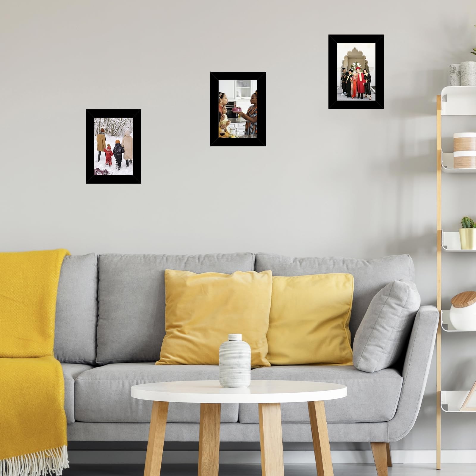 JCJMY 3.5×5 Picture Frame Black for Wall or Tabletop, 3.5 x inch,