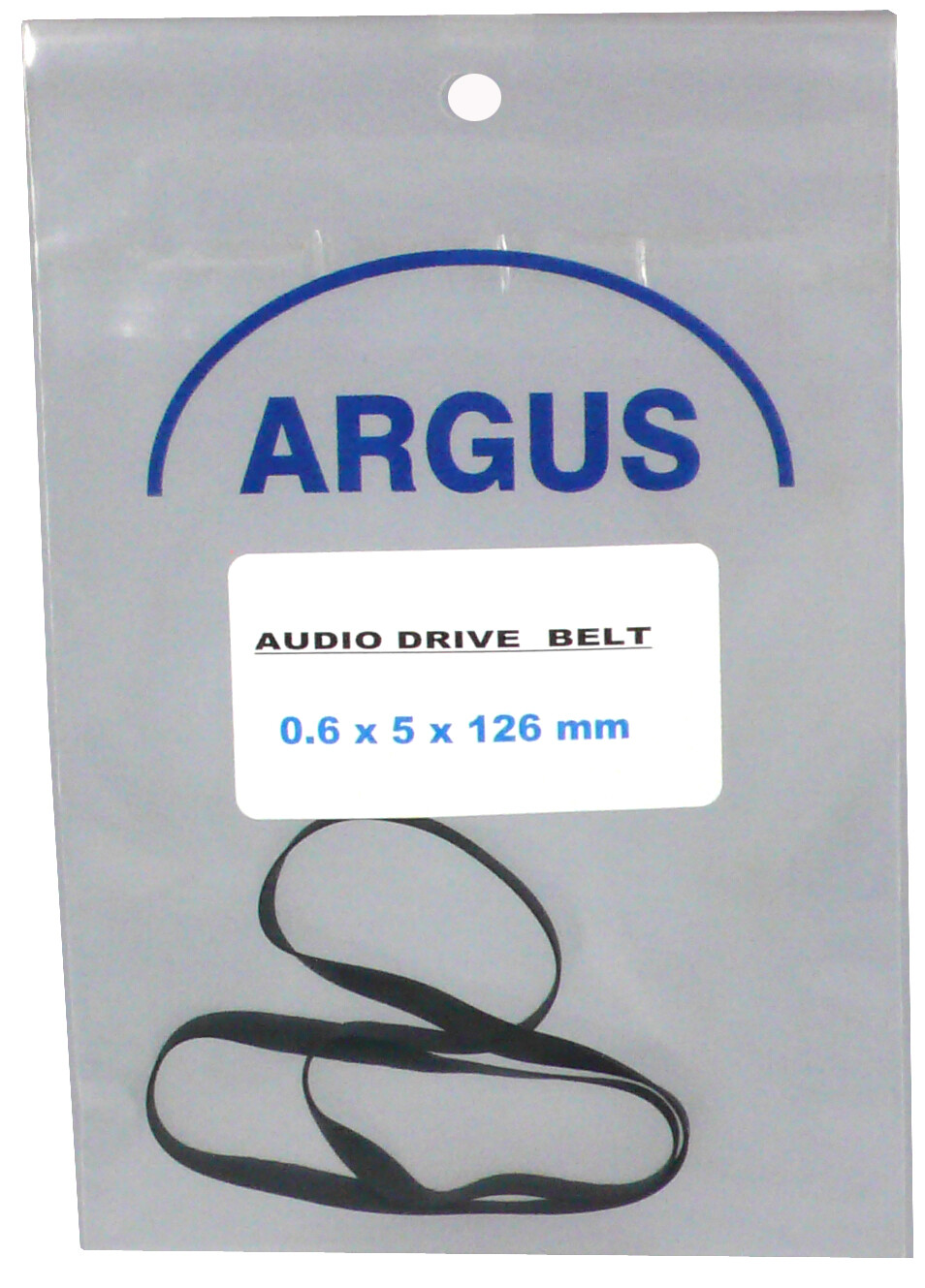 AUDIO / CD BELT : Diameter A = 126 mm x Thickness B = 0.6 mm x Width C = 5 mm