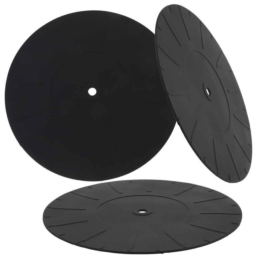 3 Pcs Turntable Mats Record Player Protective Pad Slip Anti-static Silicone