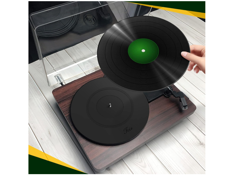Turntable Platter Mat Black Rubber Silicone Design for Universal to All