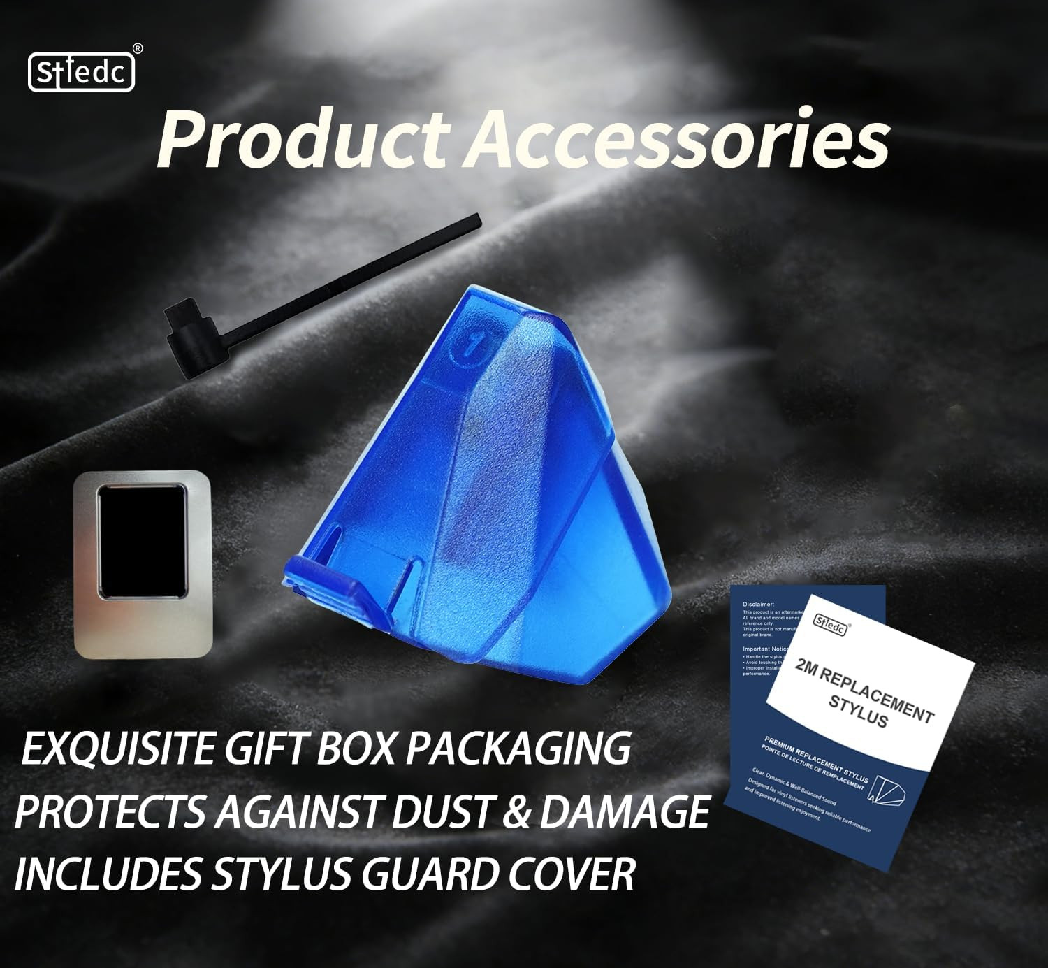Replacement Stylus for Ortofon 2M Blue & 2M Red Cartridge, Elliptical Diamond Tu