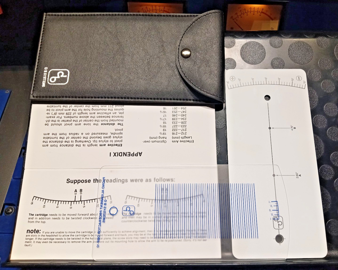DB Systems DBP-10 Phono Turntable Cartridge & Needle Alignment Protractor Tool