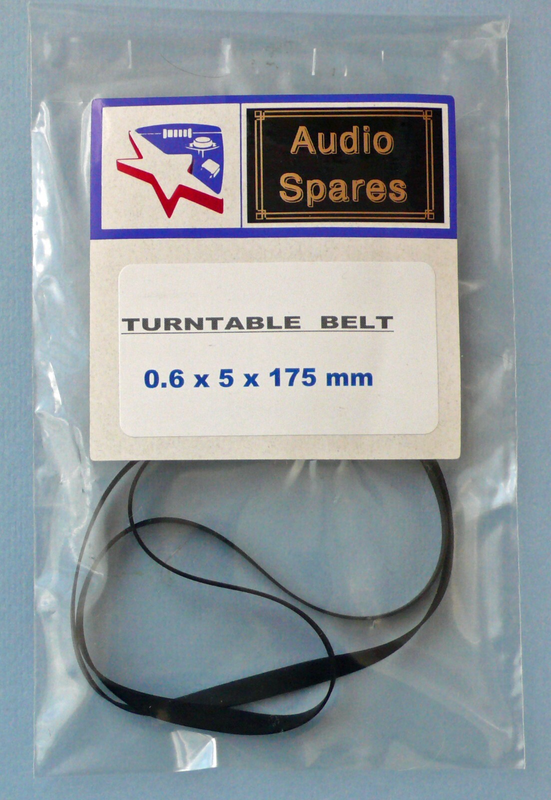 Turntable Belt : Diameter A = 175 mm x Thickness B = 0.6 mm x Width C = 5 mm