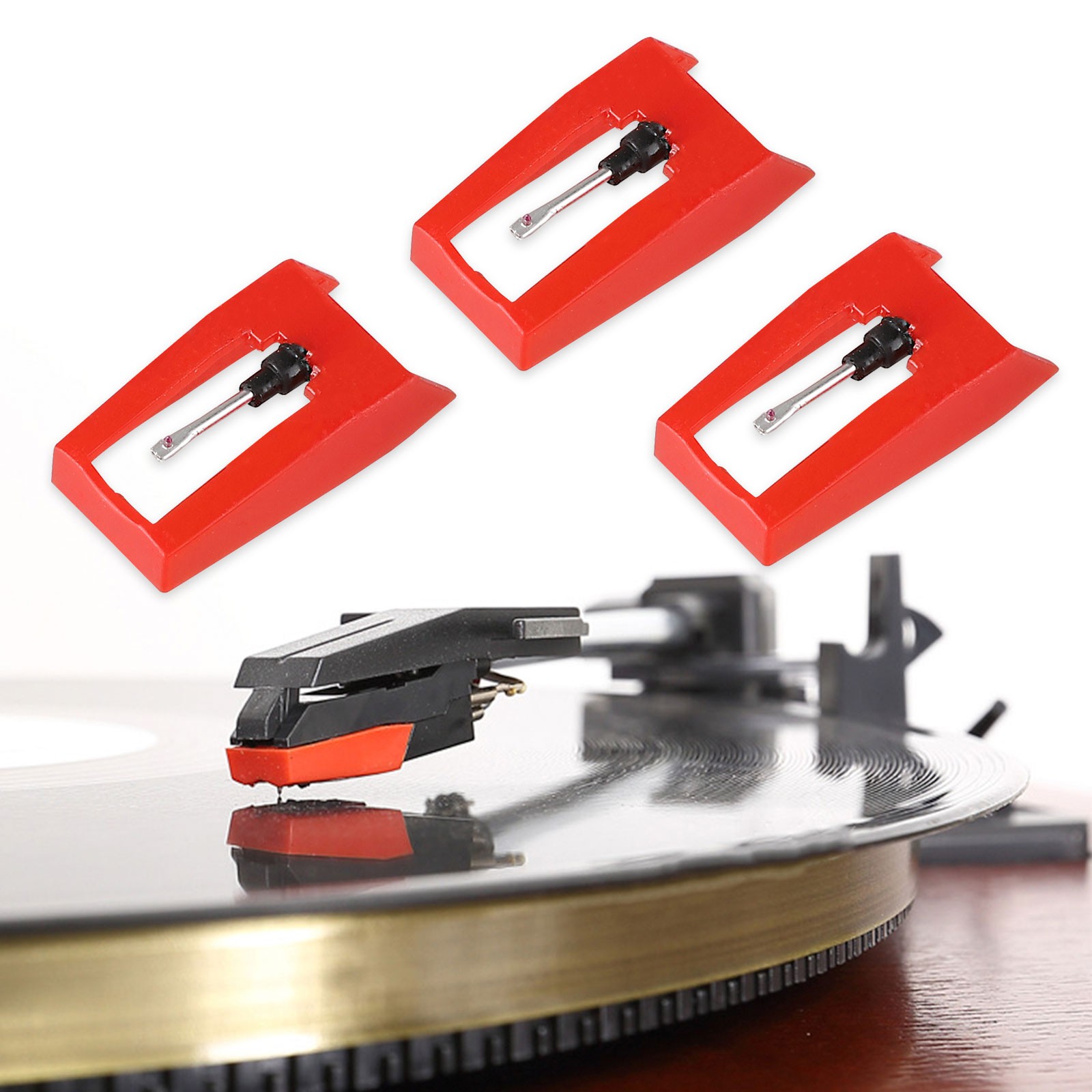 3PCS Vinyl Turntable Cartridge with Needle Stylus For Phonograph Record Player