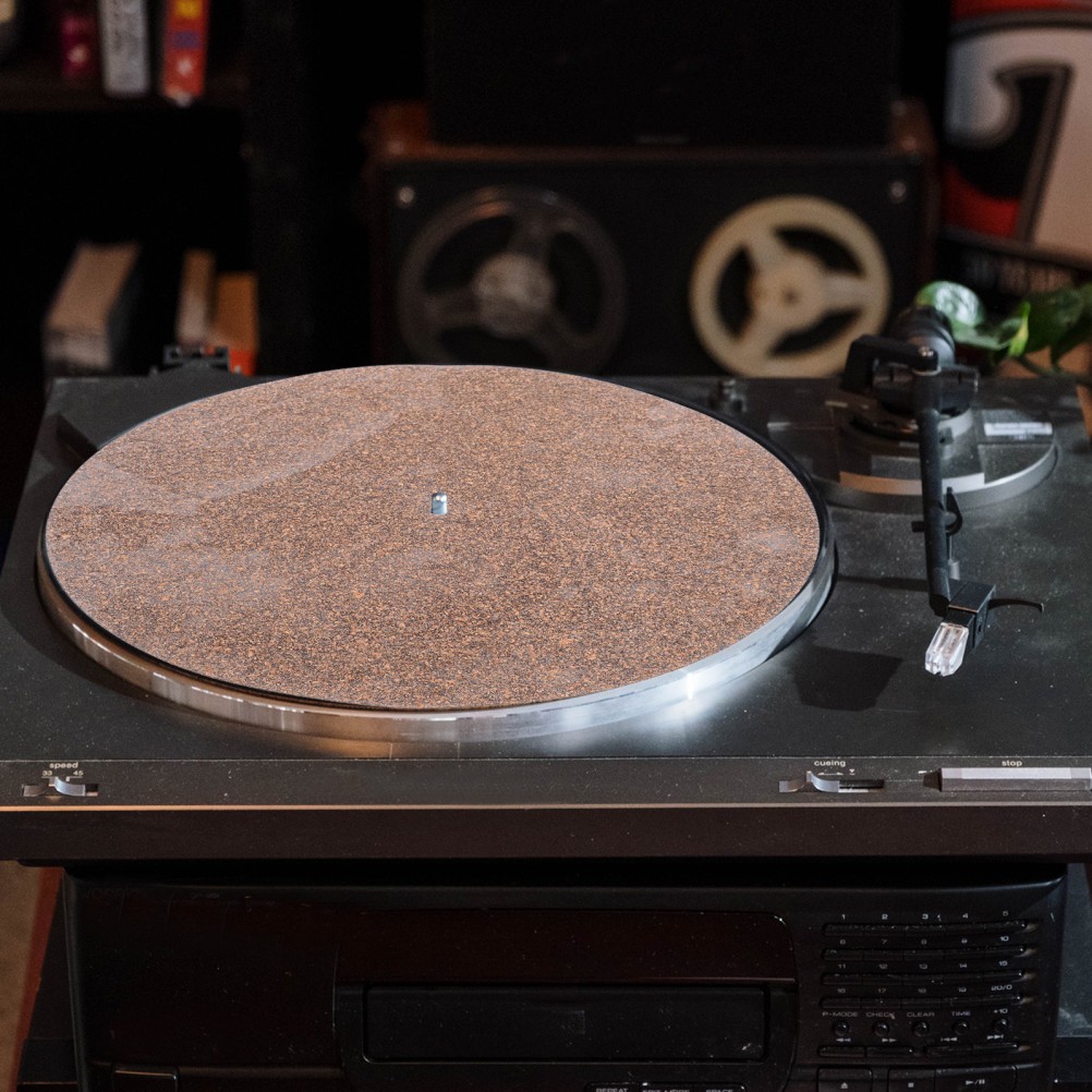 Multi Color Cork Vinyl Player Mat for Home Disc Protection and Stable Playback