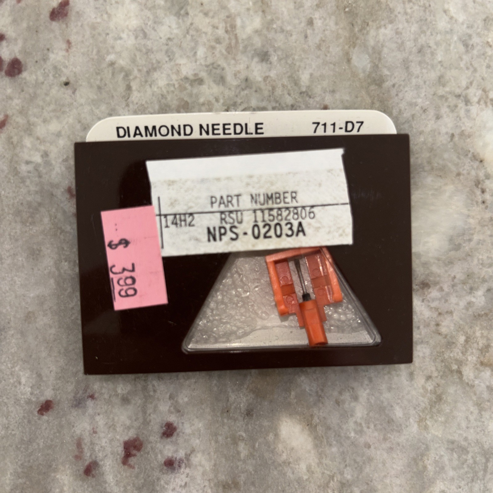 Vtg NOS Diamond Needle Stylus 711-D7 33 & 45 RPM Record Player Sony Japan