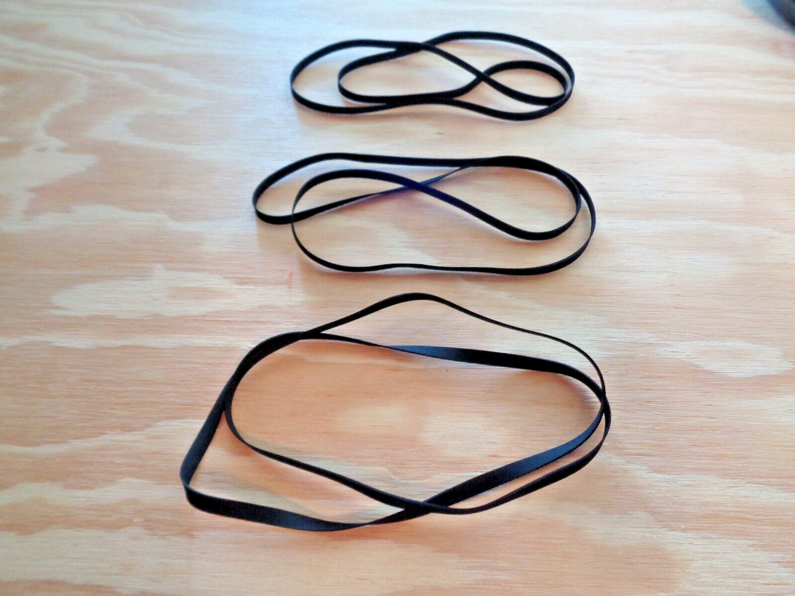 TURNTABLE BELT LOT OF THREE (3) FOLDED LENGTH 12.5″ (EACH BELT IS 25 INCHES) NEW