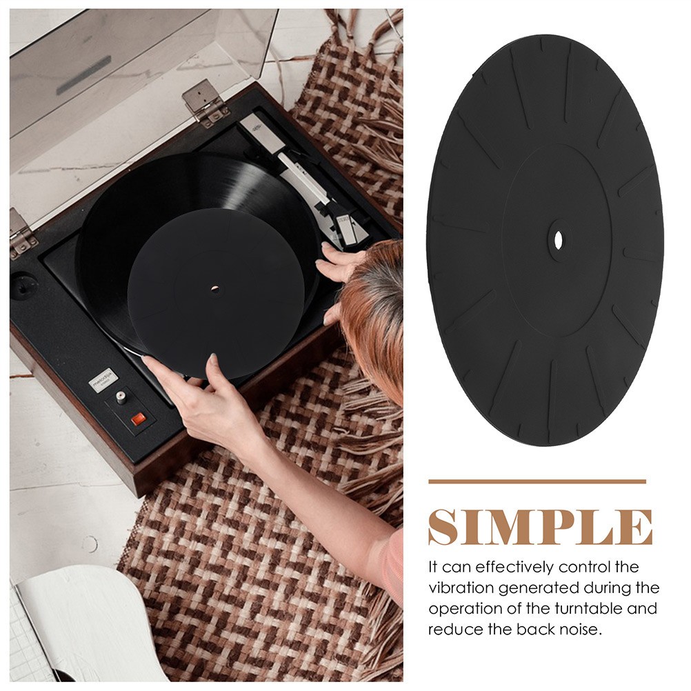 3 Pcs Turntable Mats Record Player Protective Pad Slip Anti-static Silicone