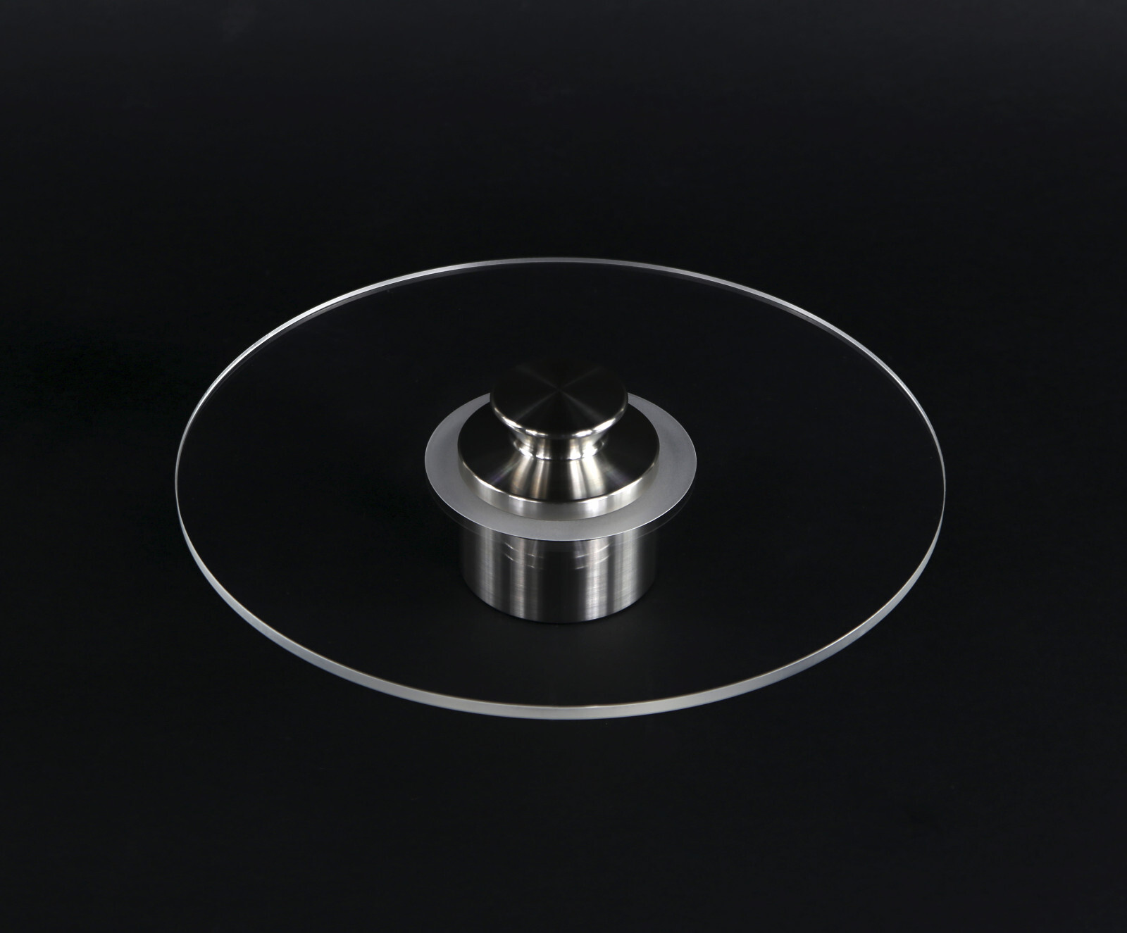 0 1/4in Turntable Slipmat Acrylic Glass Transparent And 23.46oz Weight Steel